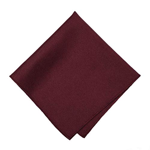 TieMart Dark Burgundy Matte Finish Pocket Square