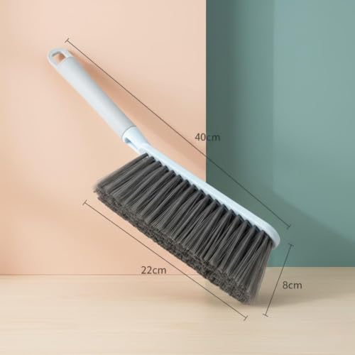 Image of Household Brush Sweeping, Cleaning Floors Long Handle Dust for Tiles, Carpet, Bed, Sofa,Mattress, Window, Bathroom, Car Seat, Curtain, Cleaner Home (Blue)