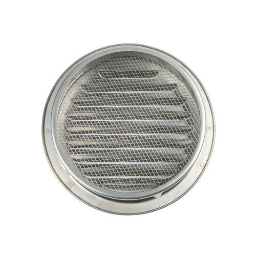 Kivivaka Tapa plana 304 para campana de viento de acero inoxidable, ventilación de pared exterior, cubierta de aire a prueba de lluvia de 160 mm