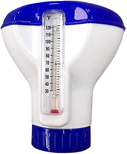 DAYIYIQIQIPAI Automatic Disinfection Chlorine Dispenser for Swimming Pool Floating Pills with Thermometer