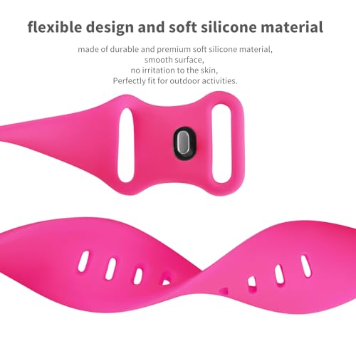Image of Sport Bands Compatible with Apple Watch Band 38mm /40mm /41mm /42mm /44mm /45mm /49mm Women Men,Soft Silicone Strap Compatible with iWatch Ultra2 /Ultra Series10 /9 /8 /7 /6 /5 /4 /3 /2 /1 /SE Hot Pink