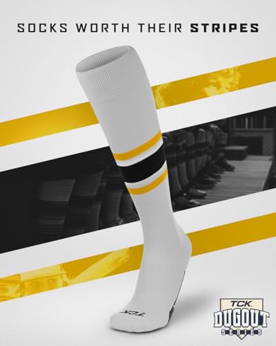 Image of Baseball & Softball Socks | USA Made Dugout Series Striped | Over the Calf | Sizing for Youth Boys, Girls, Men, & Women's