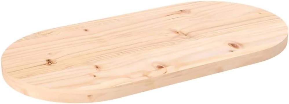 vidaXL Table Top 27.6x13.8x1.0 Solid Wood Pine Oval