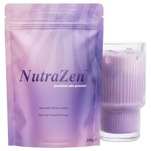 NutraZen Premium Ube Powder 100g 100% Pure Purple Yam Powder for Ube Latte Smoothies & Baking Naturally Vibrant Colour & Smooth Flavor Caffeine-Free Vegan & Gluten-Free