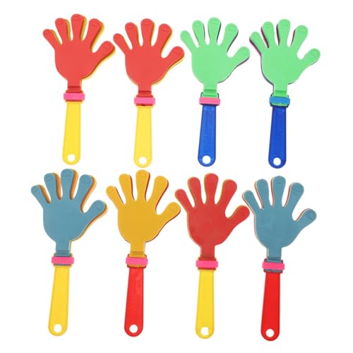 HOLIDYOYO 8 piezas Aplaudidores de Mano de Plástico para Fiesta Deportivos Colores Vibrantes Generadores de Ruido Seguros para Accesorios para Animar Celebraciones