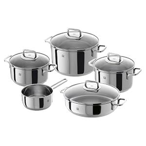 Zwilling Quadro – 5 teiliges Set Kochgeschirr, Silber, 58 x 35 x 30 cm