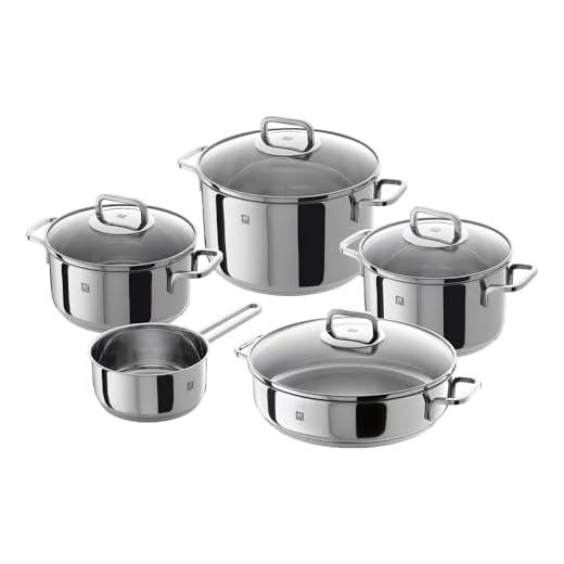 Zwilling Quadro Set batería de cocina 5 piezas, Acero Inoxidable, 1 cm