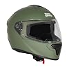 Royal Enfield FF Quest ISI Certified | Thermoplastic Shell | High-Density EPS Liner | 3 Intake Ports; 1 Exhaust Vent | Micrometric Lock | UV Treated Visor | Battle Green (M) 57 CM