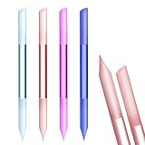 Glass Cuticle Pusher 4 Pcs Double Sided Cuticle File Crystal Glass Cuticle Stick Manicure Stick Prec