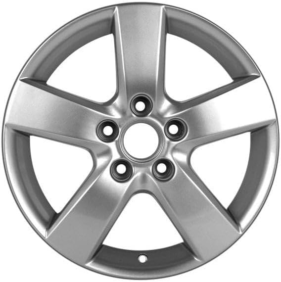 New 16 inch Aluminum Wheel OEM Replacement For Jetta 2008–2010 5-Spoke All Painted Silver 5 Lug 112.0 mm 16 x 6.5 in Rim