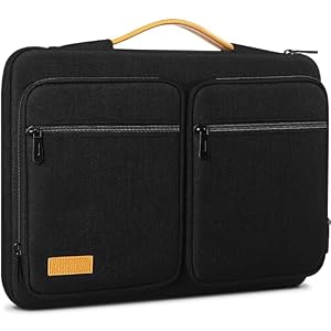DOMISO 14 Zoll Laptophülle wasserabweisend mit Griff - Kompatibel mit MacBook Air 13/14 Zoll & MacBook Pro 14 Zoll M4/M3/M1 Pro/Max, Schwarz