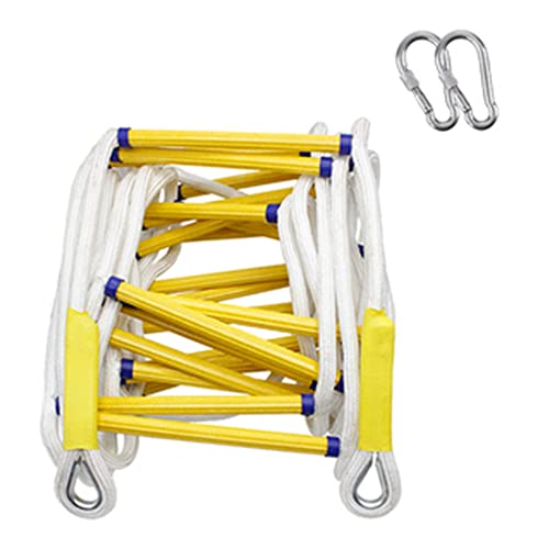 Escalera de cuerda para evacuación de pisos y balcones con diseño reutilizable