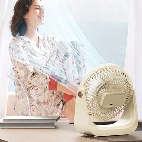 Ventilateur de bureau silencieux mural portable rechargeable compact