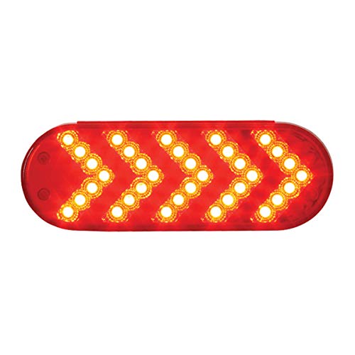 Grand General 77126 LED Light (Oval Red Sequential 5-Arrow Spyder 35-, Red Lens), 1 Pack