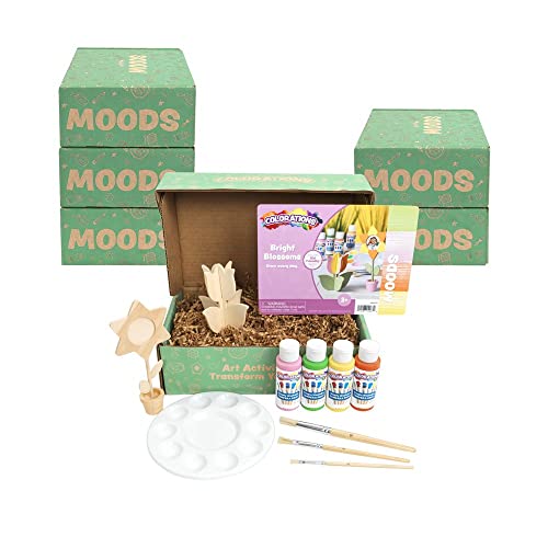 Colorations Moods, Social Emotional Learning Art Kit, Bright Blossoms, Set of 6, Craft Activity, Self Expression Art Activity, Painting Craft All Ages