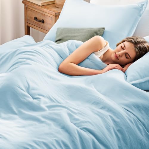 Image of Queen Comforter Set Prewashed Lightweight Quilted Bedding for All Season