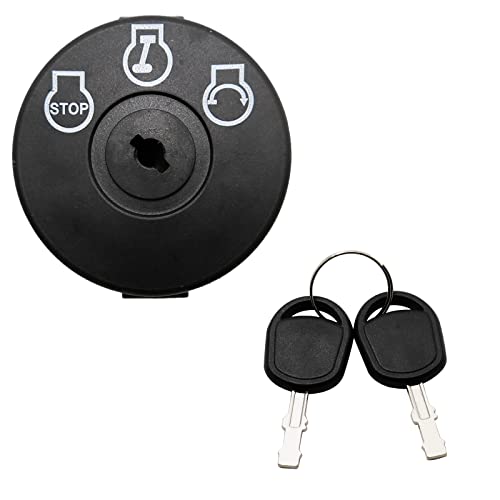 Hoypeyfiy 925-04228 Ignition Switch 3 Positions w/2 Key Replacement for Cub Cad Et Mower Troy-Bilt Mustang XP 42 50 54 Zero Turn Mower Cad RZT-42 RZT-50 RZT-54 925-04659 725-04659 925-04228 725-04228