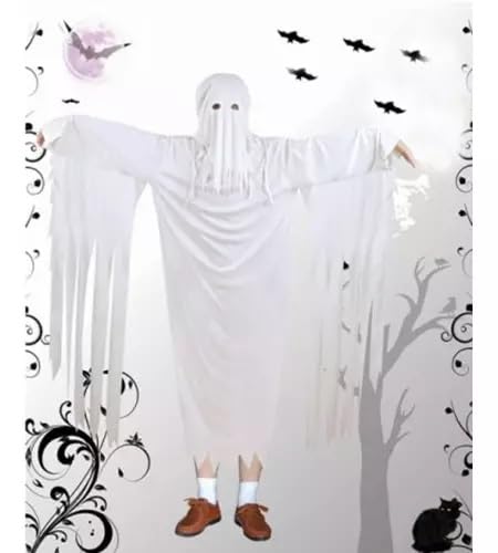 FYCAR. Disfraz Fantasma para Adulto, Talla 48, Halloween, Carnaval, Fiesta
