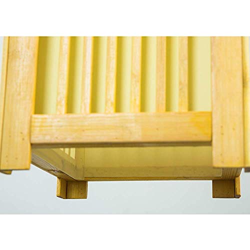 Lámpara colgante de bambú regulable para evitar deslumbramientos en salón 6