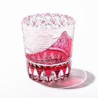 【 美品 】切子 菊繋ぎ クリスタル花瓶 銅赤 美品 】切子 菊繋ぎ クリスタル花瓶 銅赤