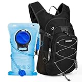 MIGGEEY Hydration Rucksack 18L mit Trinkblase 3L, große Lagerung Wandern Daypack für Männer Frauen, Fahrradrucksack, Laufrucksack Trinkrucksack, Wasserdicht Sportrucksack Hydration Rucksack