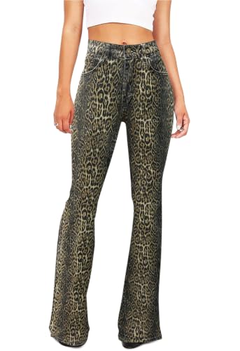 Image of KDF Flare Jeans for Women Women's Bootcut Bell Bottom Jeans High Waisted Stretch Slimming Pants