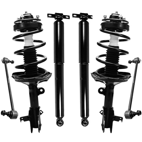Detroit Axle - FWD 6pc Struts Shocks Kit for 2005 2006 2007 Honda Odyssey | Complete Front Quick Install Ready Struts wCoil Springs Sway Bar Links Rear Shock Absorbers Replacement Suspension  product thumbnail 2