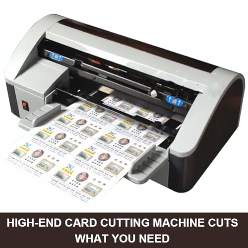 Taglierina elettrica per Carta, taglierina per Biglietti da Visita 90 mm x 54 mm, margine Regolabile 5-15 mm, Taglia 30-40 Pezzi/min per Biglietti da Visita, Cartoline, inviti