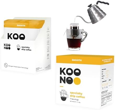 KOONOO Smooth | Medium Roast | 7 x 12g Sachets | Specialty Drip Coffee | Made in UAE