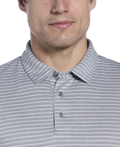 Polo de golf para hombre PGA Tour con mangas cortas y diseño a rayas jaspeadas miniatura 3