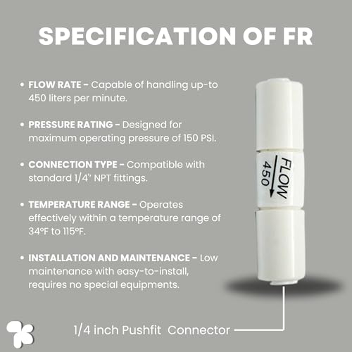 Image of AMPEREUS Water Purifier Inline Filter Kit | Pre Carbon, Post Carbon, Sediment Filter, 80 GPD RO Membrane & Spare Parts| Complete Water Purifier Accessories (Work upto 3000 TDS)