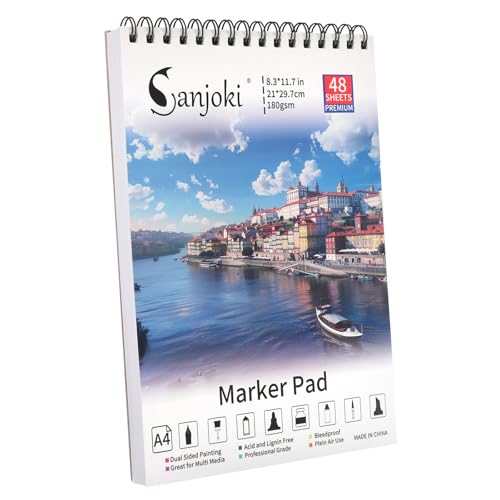 Sanjoki Premium Marker Pad, 48 Sheets, 180gsm, 8.3