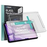 Deppa Verre Trempé avec iPad Air 13 Inch M4/M3/M2 (2026/2025/2024, 8th/7th/6th Gen) kit d’installation facile – compatible Face ID & Apple Pencil, couverture complète