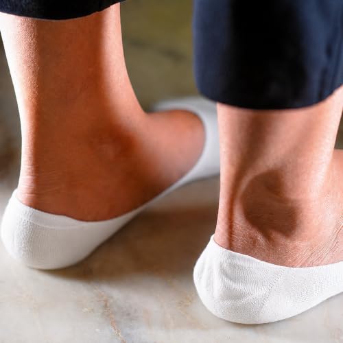 Image of HEELIUM Bamboo No Show Socks for Men | Odour Free & Breathable | 3X Softer Than Cotton Socks | Low Cut Socks | Size (UK 6-10)