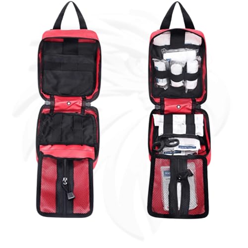 Bolsa Tática Militar de Primeiros Socorros Emergência, IFAK, Bornal Pequeno, APH (Vermelho)