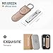 MR.GREEN Collapsible Nail Clippers Small and Thin Portable Travel Nail Scissors Cutter Stainless Steel Manicure Tools with Nail Files (Brown Leather Case+ Iron Box)