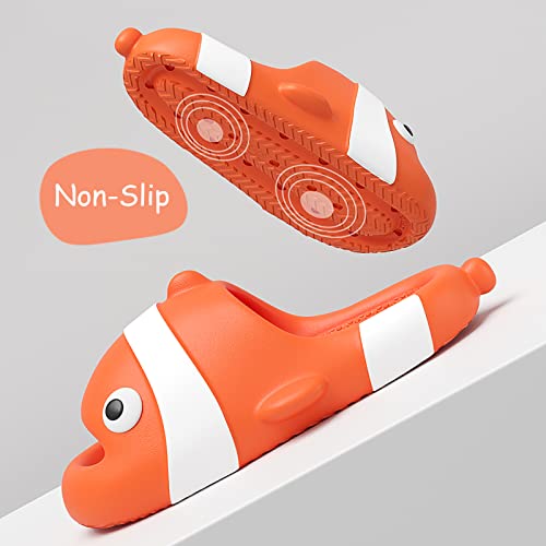 Jerzmy Cute Clown Fish Cloud Slides for Adult Women Men, Soft Novelty Funny Animals House Slippers Non-Slip Beach Shoes for Indoor Outdoor Shower Pool3