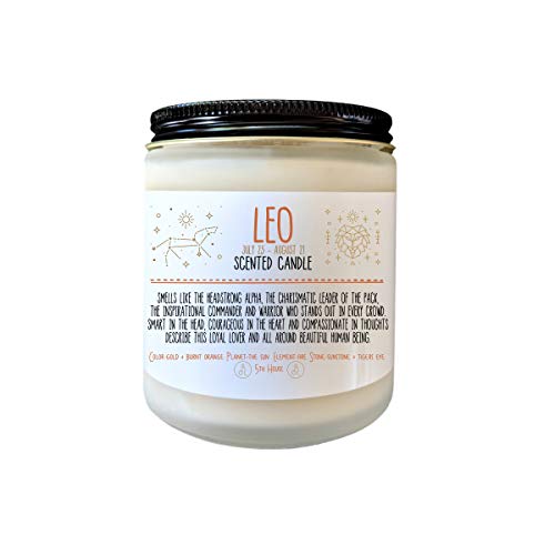 Leo Gift Zodiac Candle Zodiac Gifts Birthday Gift Birthday Candle Birthday Gift for Her Birthday gift for Friend Holiday Gift Under 20