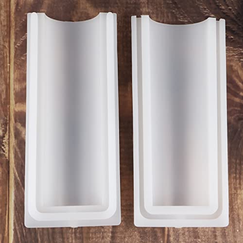 Sanbege Tube Soap Mold With Clips, 1000Ml Silicone Column Mould, Embed Soap Making Supplies For Diy Soap, Handmade Candle #TOP3