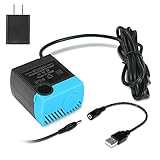 SanKlev SP-400LV Cat Water Fountain Pump,USB Replacement Pump for Pet Drinking Fountains Compatible with Ceramic, Butterfly,Stainless Steel and 360 Plastic Seaside With AC Adapter