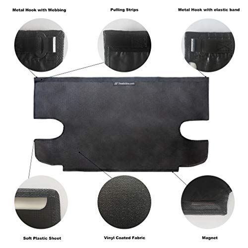 Image of Tonneau Cover for Jeep Wrangler Back Trunk Cargo Cover JK 4-Door, Black