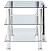 Festnight Mueble TV Salón Mueble de Televisor Vidrio Templado Transparente con 2...