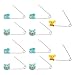 PATKAW Cartoon Baby Safety Diaper Pins with Locking Clasp Cute Brooch Pin for Cloth Diapers and Baby Clothes Fastening Small U-Shaped 2-Inch Pins 10-Pack