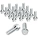 dynofit 12x1.25 Wheel Lug Studs Bolts for Wheel Spacers, 20PCS ET 28mm Shank 17mm Hex 48mm Length Conical Seat for 2015-2018 Jeep Renegade, 2018-2019 Jeep Compass, 2014-2019 Jeep Cherokee and More