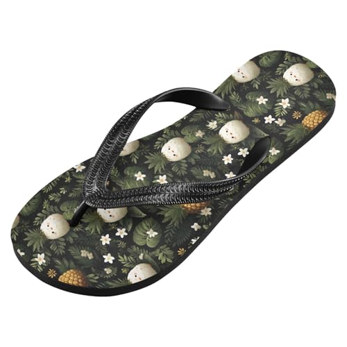 Flip Flop Sandals Cute Pineapple Print for Women Men Beach Outdoor XS2