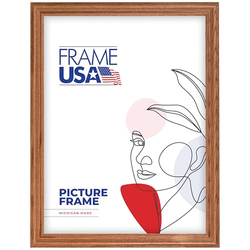 Frame USA 19x24 Picture Frame Brown Grande Series Wall Hanging Frame with High Clarity Plexiglass