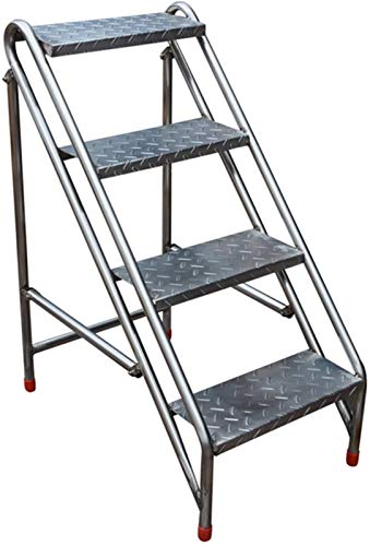 Escabeau en acier inoxydable 4 marches stable de qualité industrielle durable - 2