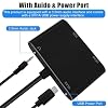 2025 Performance VGA to HDMI + VGA Adapter with Audio and USB Cables for Computers, Laptops, Monitors, Projectors, HDTVs, Support Dual Monitors, Support Full 1080P HD Video