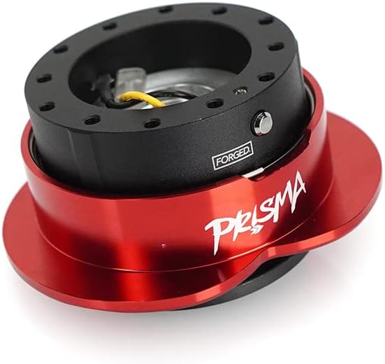 Miniatura 2 de NRG Innovations NRG-SRK-143BK-RD Kit adaptador de liberación rápida para volante, cuerpo negrorojo en forma de corazón, patrón de pernos de 0.236 x