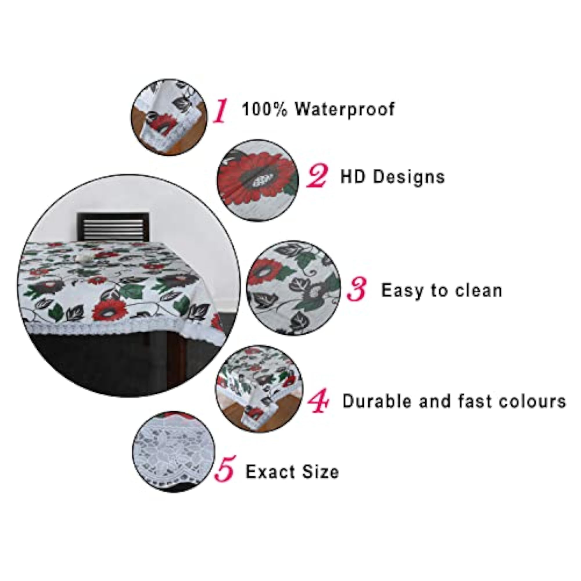 Waterproof Antislip Table Cover for Centre Table, 40x60 Inch